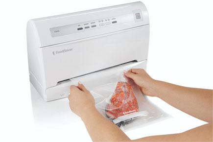 Step 1 of vacuum sealing