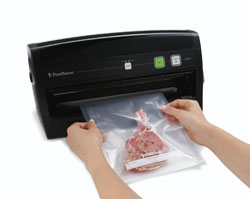 Step 1 of vacuum sealing