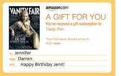 gift card for magazines