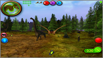 Avoid the rebel dinos while gathering eggs and power-ups