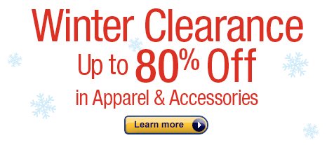 Winter Clearance: Up to 80% Off in Apparel & Accessories