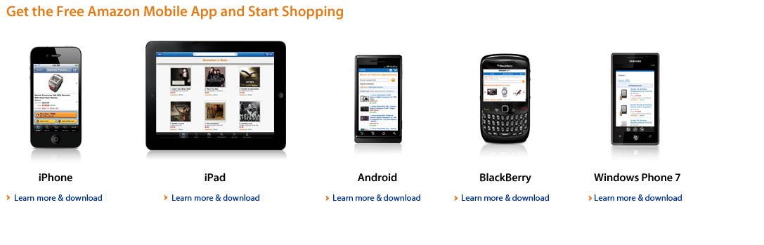 Get the Free Amazon Mobile App and Start Shopping