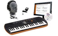 Casio SA76 EDP Personal Keyboard Package with Closed-Cup Headphones, Power Supply, and Instructional Software