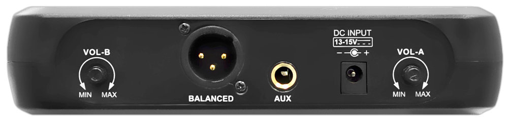 Pyle PDWM3365 2 Channel UHF Wireless Microphone System Lavalier Lapel Headsets