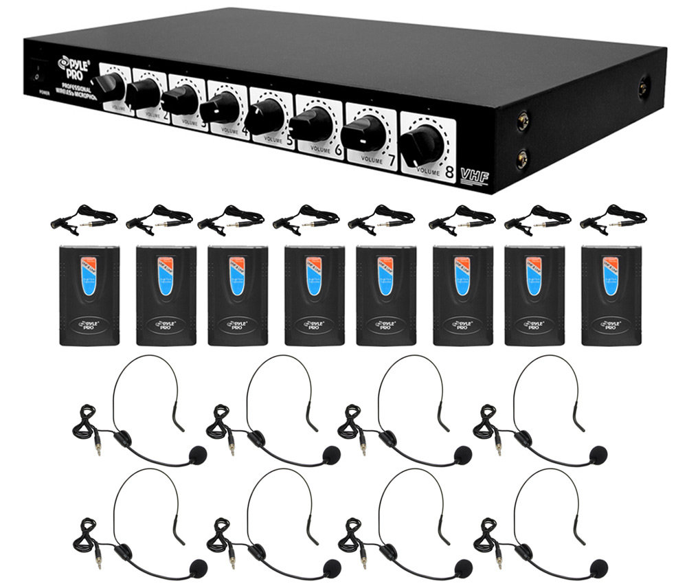 PylePro PDWM8900 Rack Mount 8 Channel Wireless Microphone