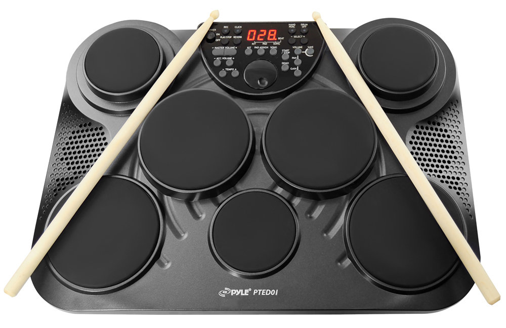 PylePro PTED01 Electronic Table Digital Drum Kit Top w/ 7