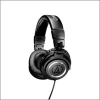 Audio-Technica ATH-M50 Professional Studio Monitor Headphones with Coiled Cable
