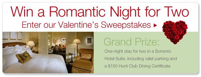 Enter our Valentine's Sweepstakes