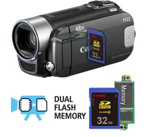 Canon FS22 camcorder highlights