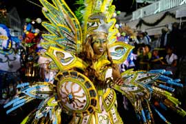 photo of costumed woman in parade