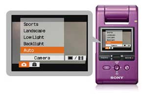 Sony Webbie camcorder highlights