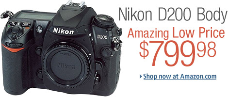 Nikon D200 body only $799.98 from Amazon.com