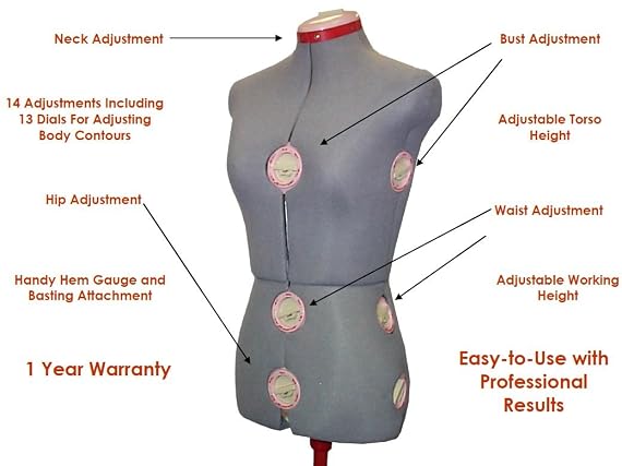Singer dress form gray