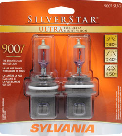 Halogen Headlight : Sylvania 9007SU BP SilverStar Ultra High Performance – Pack of 2