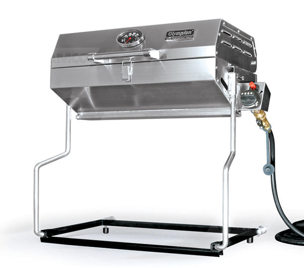 Camco Olympian Stainless Steel Grill RV Wall Mount Cooking BBQ Propane