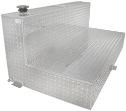 The UWS TT-100-L-T/P 100 L-shaped aluminum transfer tank