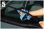 Step five in using the Stoner 99011 Premium Glass Cleaning Kit