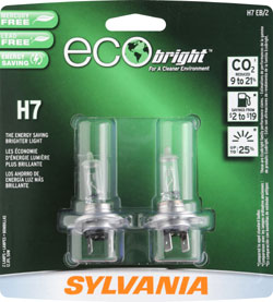 Sylvania EcoBright H7 EB BP 12 headlight retail twin package