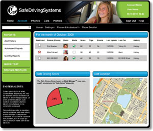 Web services screenshot of the Key2SafeDriving Safe Driving System Web services screenshot of the Key2SafeDriving Safe Driving System