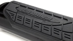 A close-up of the step pad of the Go Rhino! 460B black 4-inch oval hitchstep A close-up of the step pad of the Go Rhino! 460B black 4-inch oval hitchstep