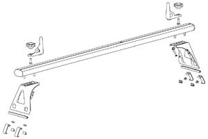 In installation schematic of a TracRac 29056 triple TracVan rack support