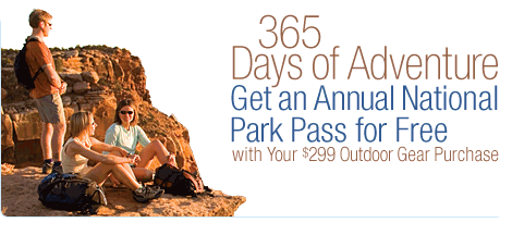 Get an Annual National Park Pass for Free with Your $299 Outdoor Gear Purchase