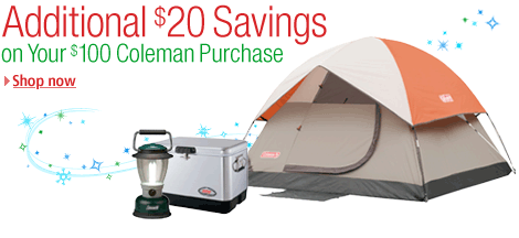 Additional $20 Savings on Your $100 Coleman Gear Purchase