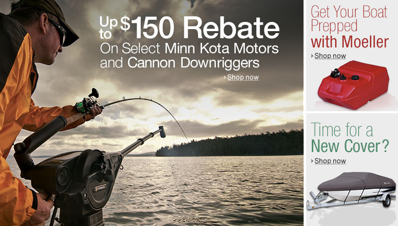 Up to $150 Rebate On Select Cannon Downriggers