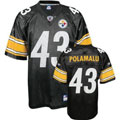 Reebok Troy Polamalu Pittsburgh Steelers Black NFL Replica Jersey