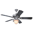 Westinghouse LaFayette One-Light 52-Inch Five-Blade Ceiling Fan, Antique Pewter with Yellow Alabaster Globes #78779