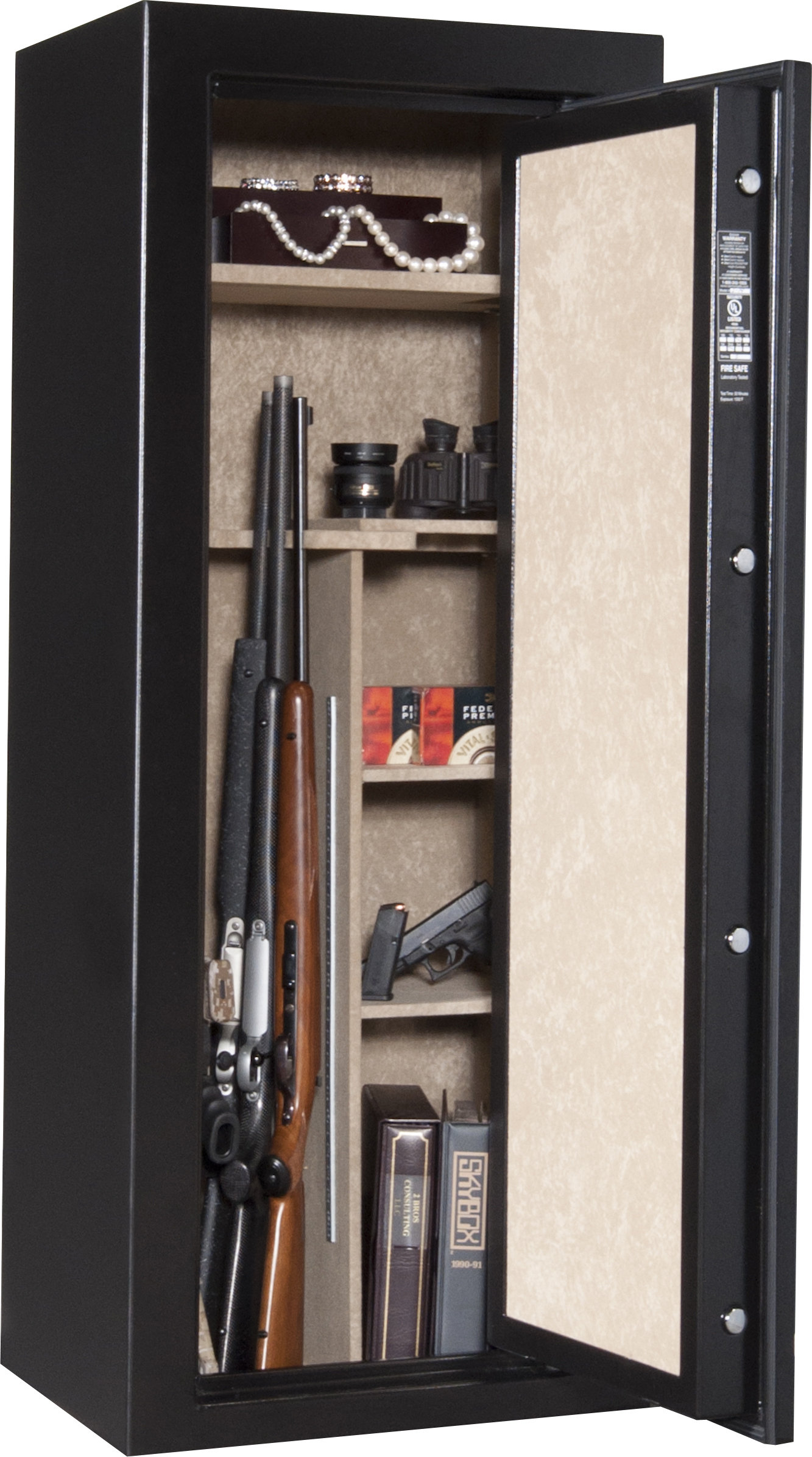 Cannon Safe S14 Scout Series Fire Safe, HammerTone Black Wall Safes