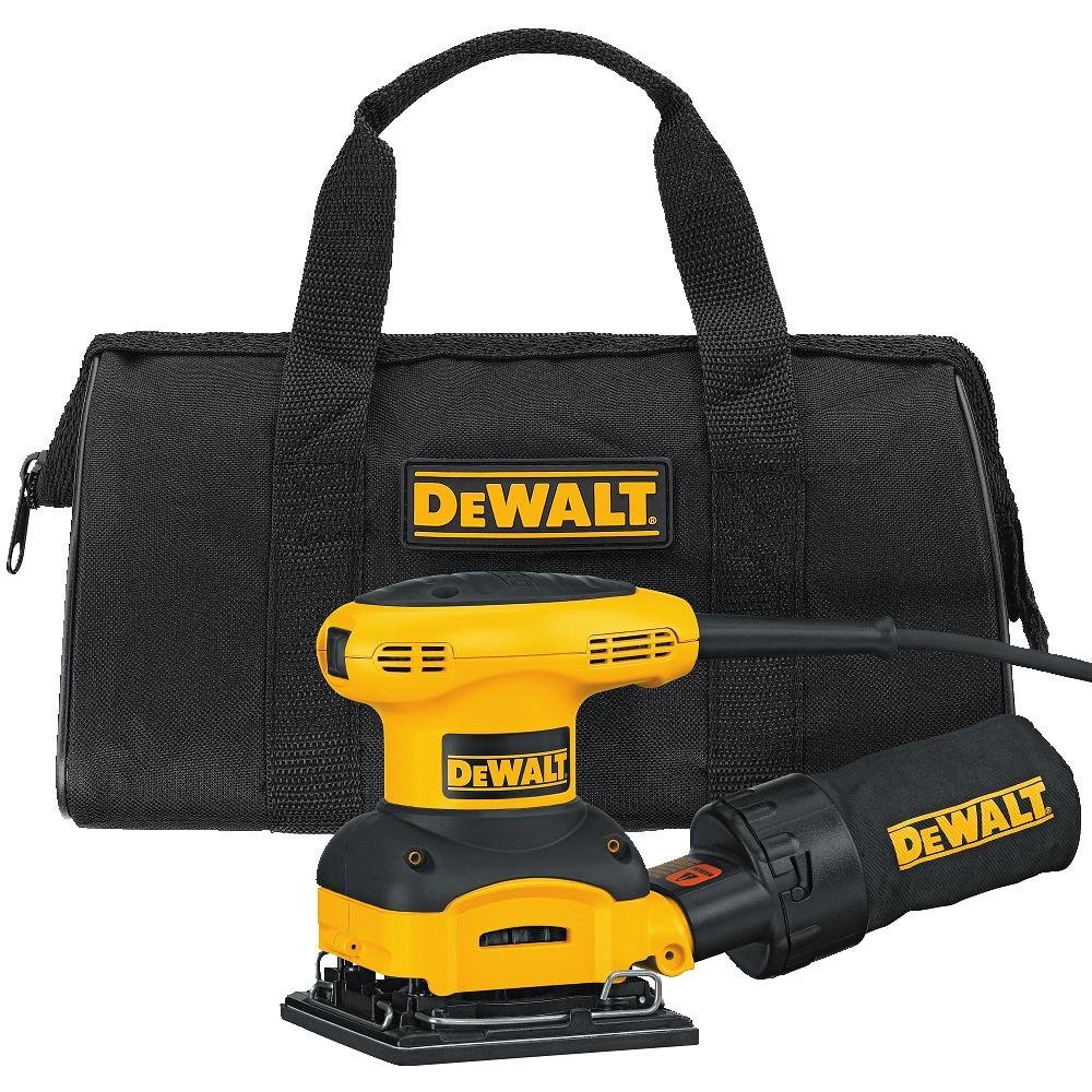 DEWALT D26441K 2.4AMP Orbital 1/4Sheet Sander with Cloth Dust Bag