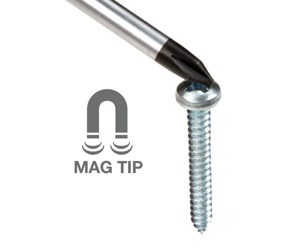 Magnetized tips prevent dropped fasteners