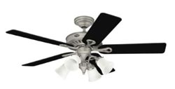 Westbury Ceiling Fans 54-Inch Antique Pewter with Black/Light Cherry Blades