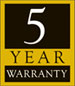 5-year warranty