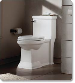American Standard Town Square Right-Height Elongated 1-Piece Toilet, White