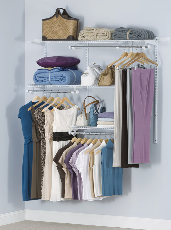 Rubbermaid 3H11 Configurations 3to6Foot Classic Custom Closet Kit, White