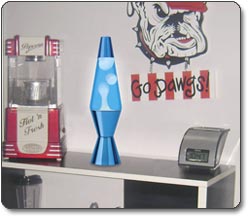 Lava Lite 14-1/2-Inch Classic Lava Lamp, White/Blue with Blue Chrome Base