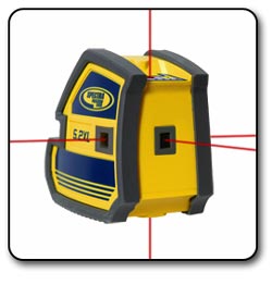 Spectra Precision 5.2XL Multi-Purpose 5 Point and CrossLine Laser with Soft Carrying Cas