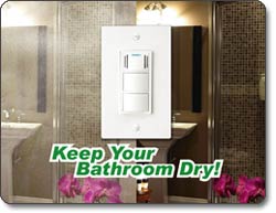 DewStop Condensation Sentry Fan and Light Switch, White