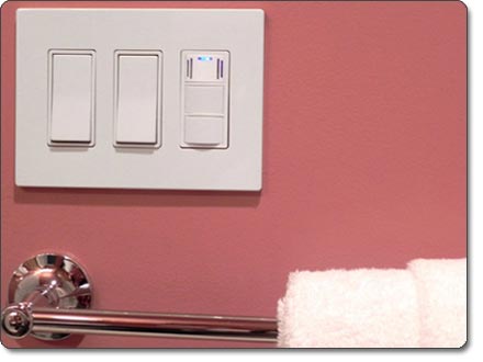 DewStop Condensation Sentry Fan and Light Switch, White