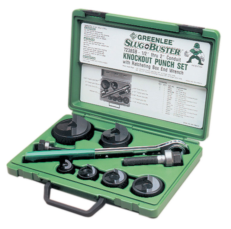 Greenlee 7238SB SlugBuster Knockout Kit With Ratchet Wrench