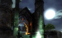 A beautifully rendered moonlit scene from Two Worlds II