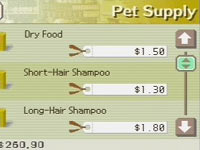 Out at the pet supply store in Nintendogs Chihuahua&Friends