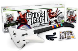 Guitar Hero II guitar bundle for Xbox 360 box contents Guitar Hero II guitar bundle for Xbox 360 box contents