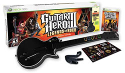 Guitar Hero III: Legends of Rock wireless guitar bundle for Xbox 360 box contents