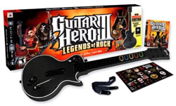 Guitar Hero III: Legends of Rock wireless guitar bundle for PS3 box contents
