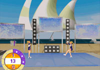 One-on-one cheer off action in 'All Star Cheer Squad' for DS