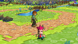 Pinky and human player in 'Zubo'