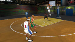 2-on-2 multiplayer game in 'NBA Live 09 All-Play'